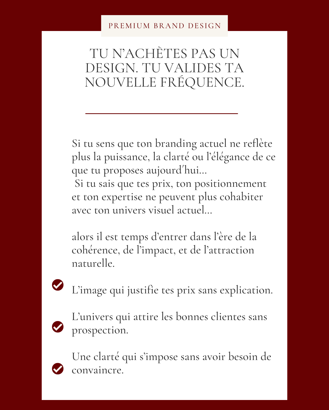 Service sur mesure: premium brand design
